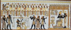 Kemetic Judgement Scene - Dark Papyrus - Glow In The Dark - Ancient Egypt